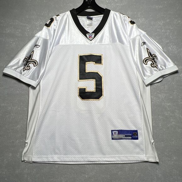 Vintage Reebok New Orleans Saints White RushJersey Reggie Bush # 5 Men’s 48